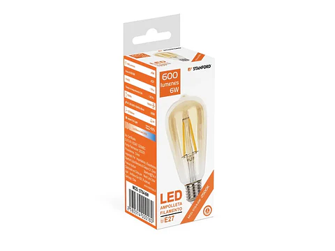 Ampolleta LED vintage 6W 2500K E27