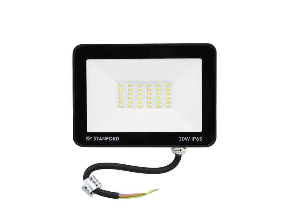 Proyector slim negro IP65 30W 2700K 1