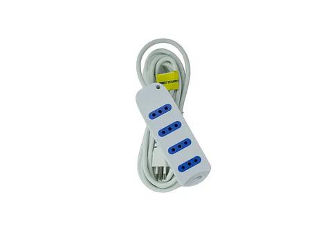 Alargador DE 4 tomas s/interruptor 3M blanco