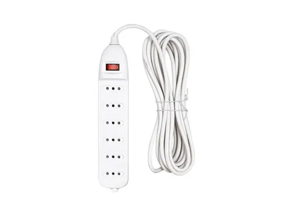 Alargador DE 6 tomas c/interruptor 1.5M rio/stanford 1