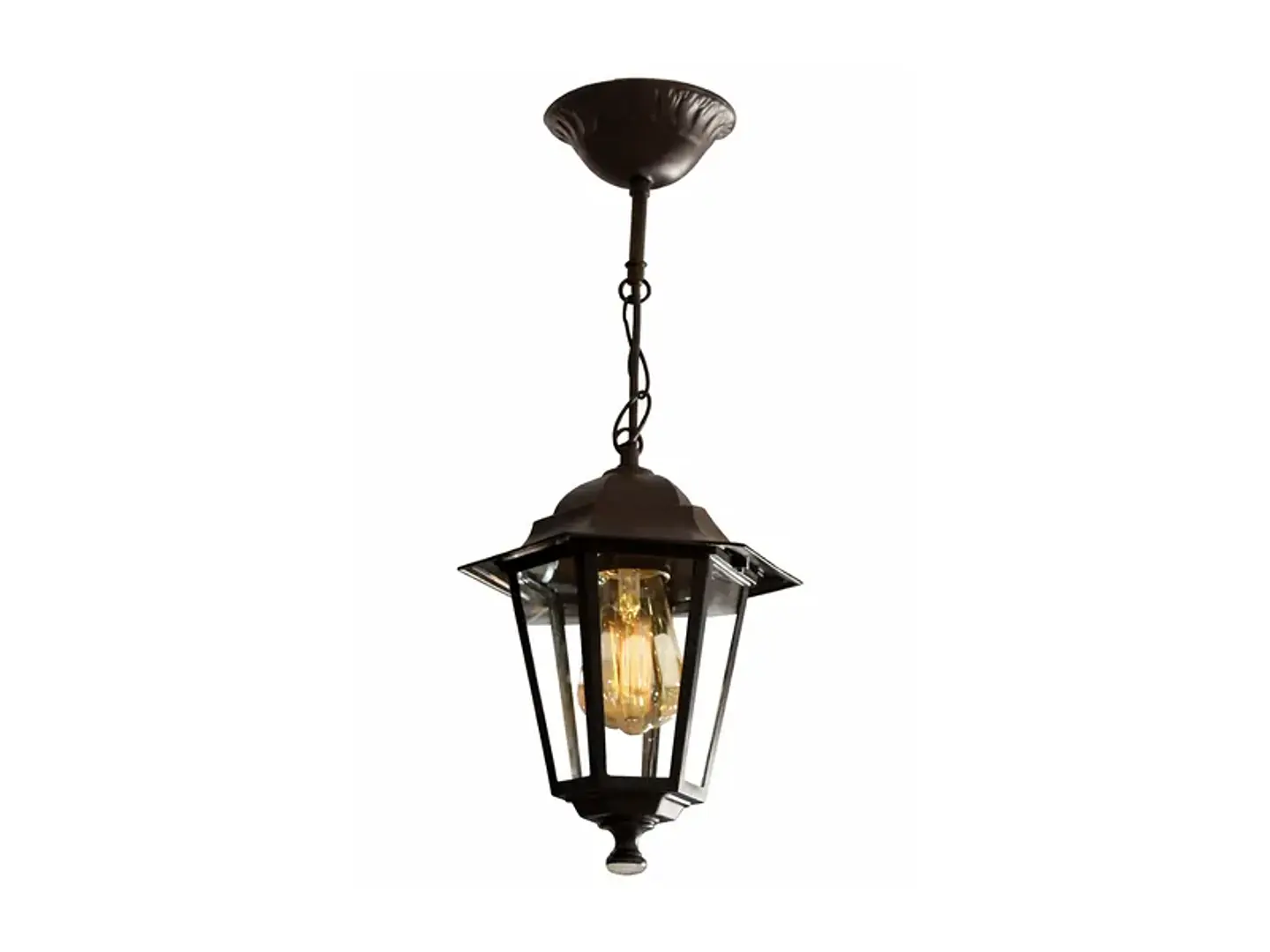 Farol exterior colgante 6 carase E27 60W negro 1