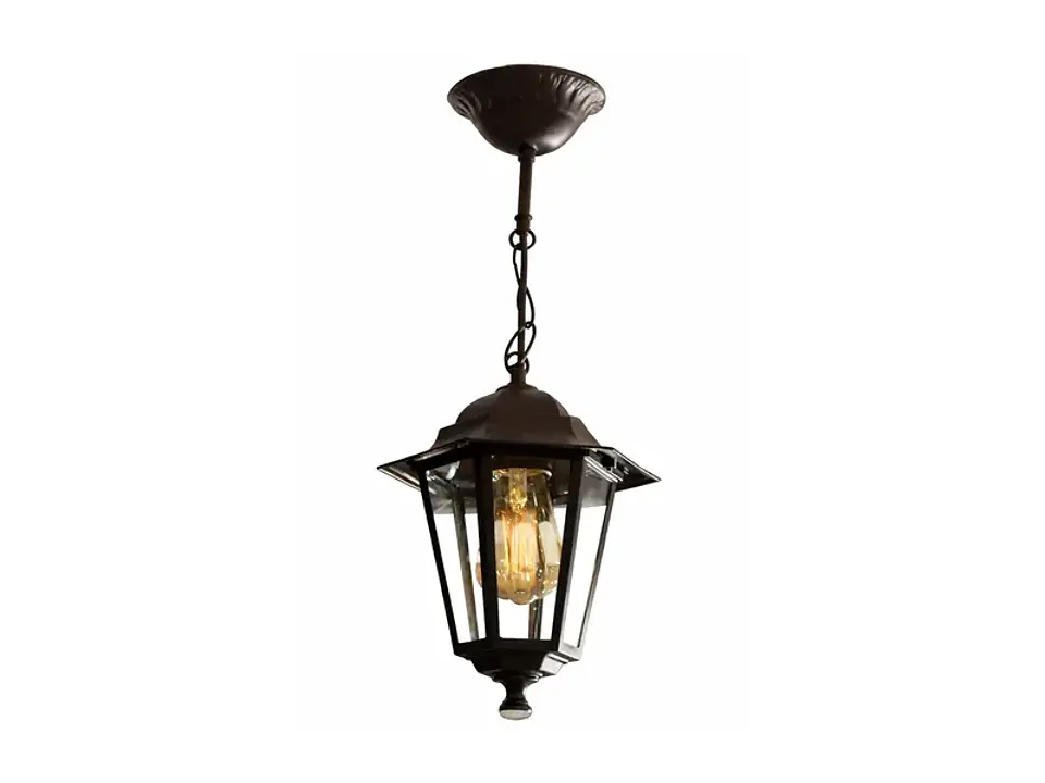 Farol exterior colgante 6 carase E27 60W negro 1