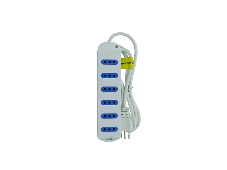 Alargador DE 6 tomas s/interruptor 5M blanco 1
