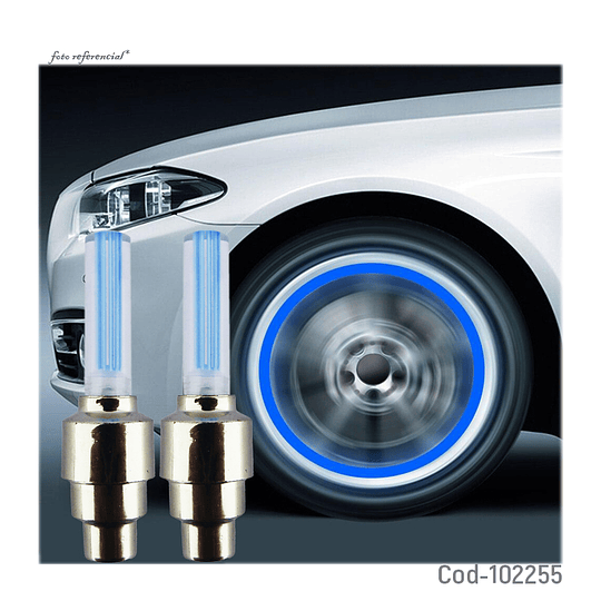 Valvula Aire LED (2 uds) Azul  Cod 102255