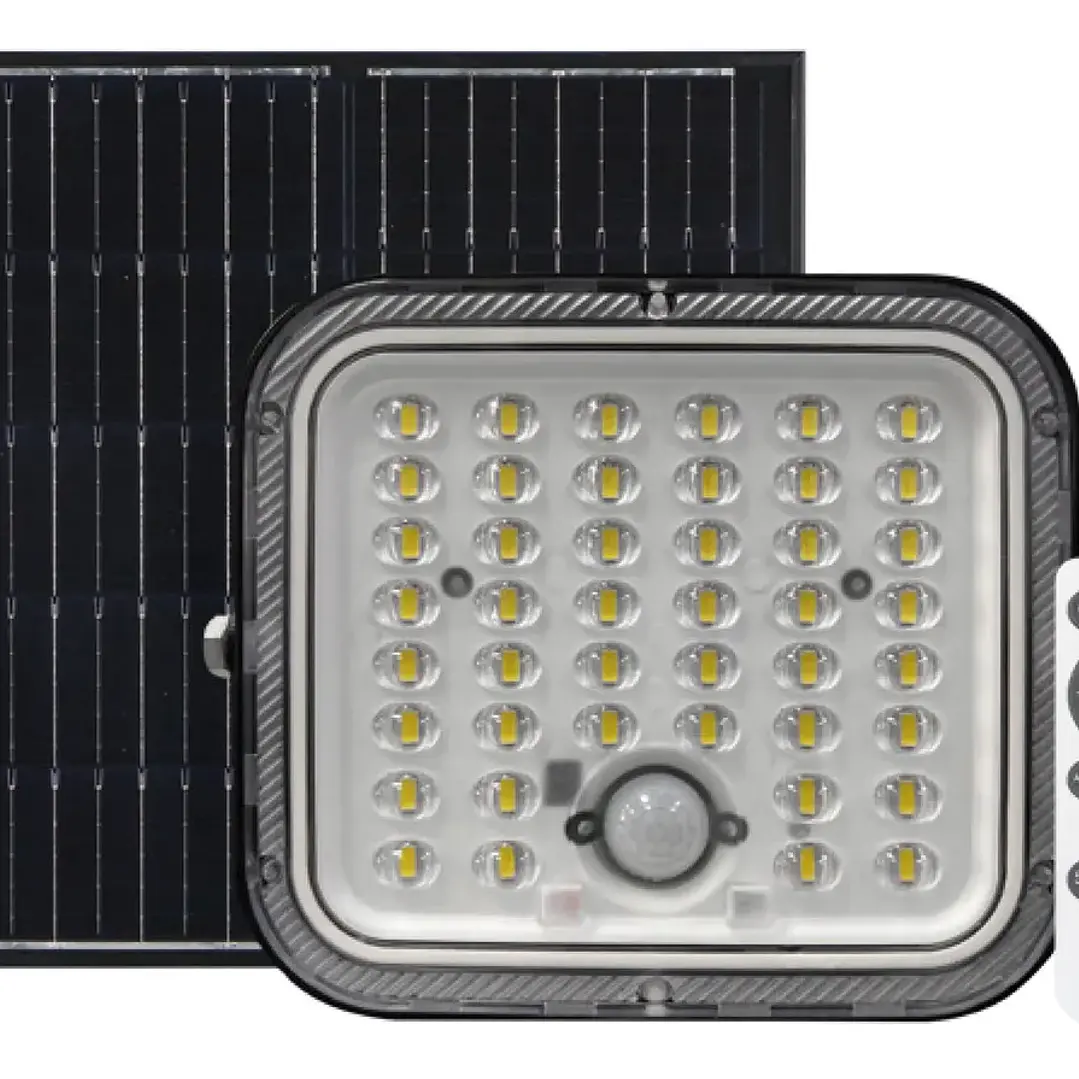 Proyector De Area Solar Led Senselight De 100w Gris Blanco Frío 1