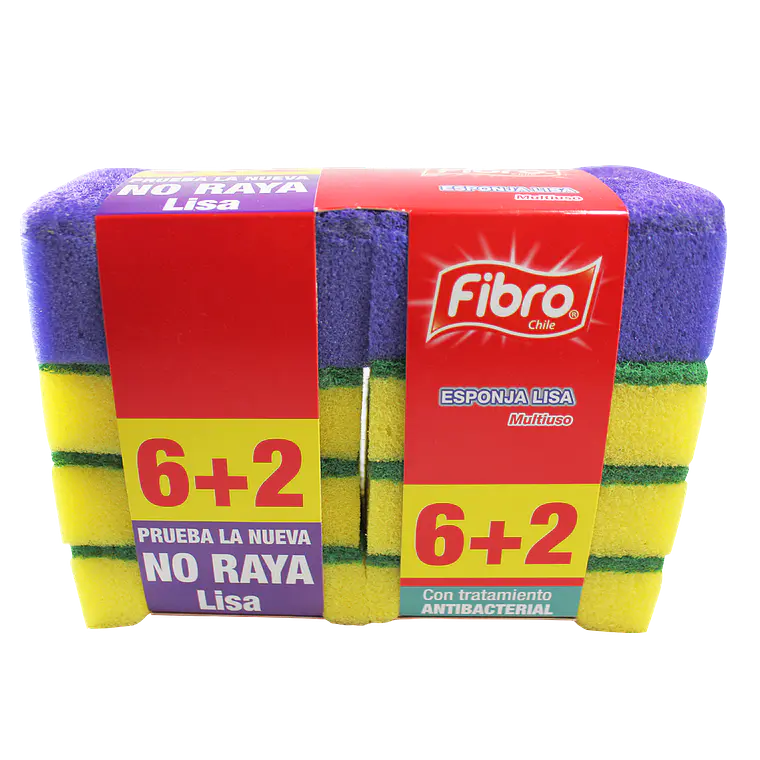 Esponja lavaloza pack 8 Unidades - FIBRO 1