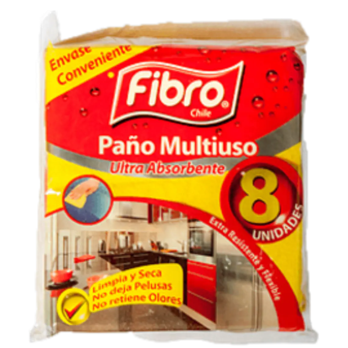 Paño limpieza multiuso  8 und. - FIBRO  1
