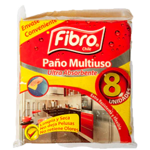 Paño limpieza multiuso  8 und. - FIBRO 