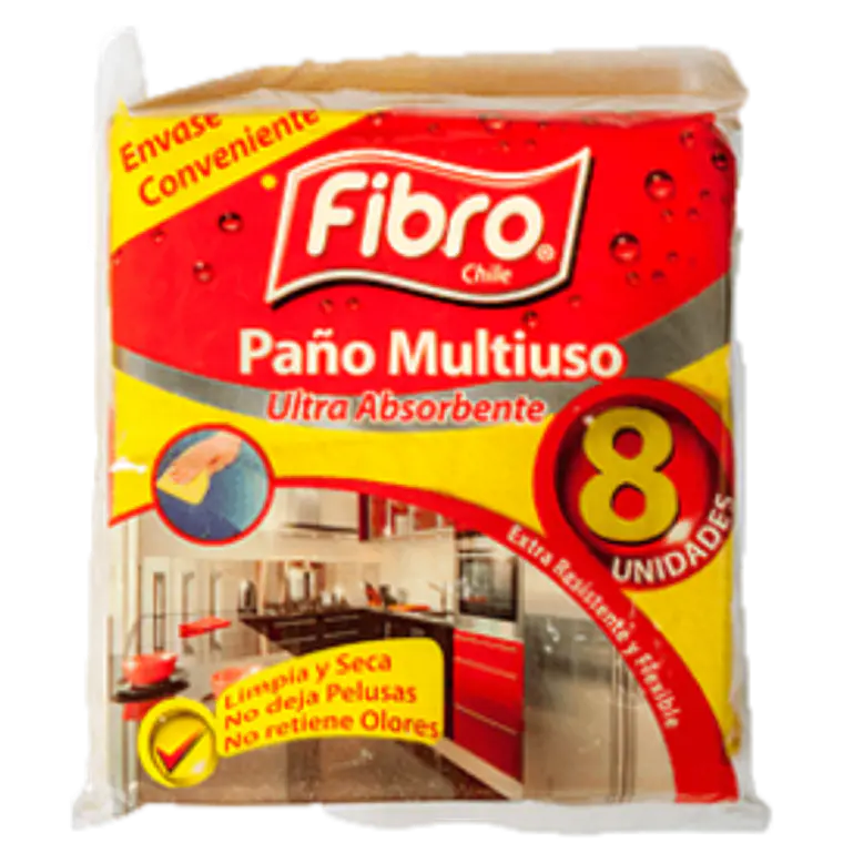 Paño limpieza multiuso  8 und. - FIBRO  1
