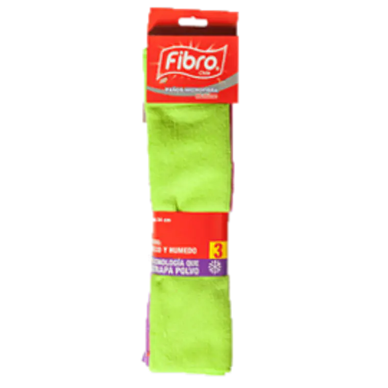 Paño microfibra 34X36 CM ( PACK 3 UND) FIBRO 1
