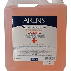 Alcohol Gel con Cobre ARENS | Antibacterial, Rápida Absorción, Sin Residuos