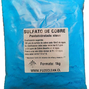 Sulfato de Cobre para piscinas - 1 kg / 25 kg