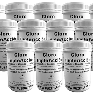  Cloro Triple Acción para Piscina  1kg-5kg-12kg-20kg  | FUZECLEAN