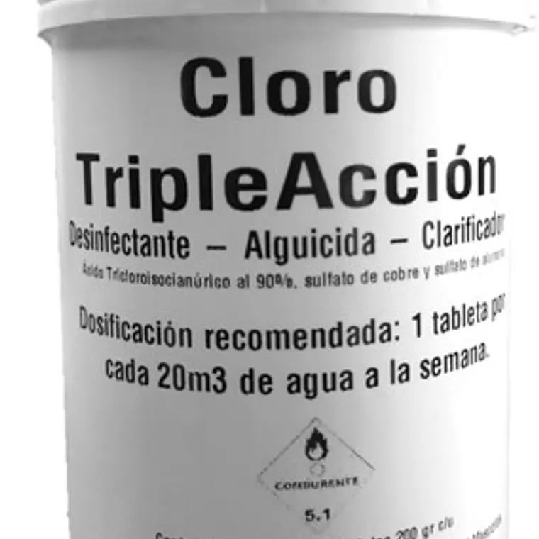  Cloro Triple Acción para Piscina  1kg-5kg-12kg-20kg  | FUZECLEAN 1