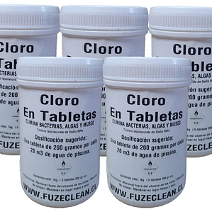 Cloro Tableta para piscinas  Pack 5 Kg | FUZECLEAN