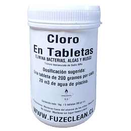 Cloro tableta  1 kg / 12 kg / 20 kg
