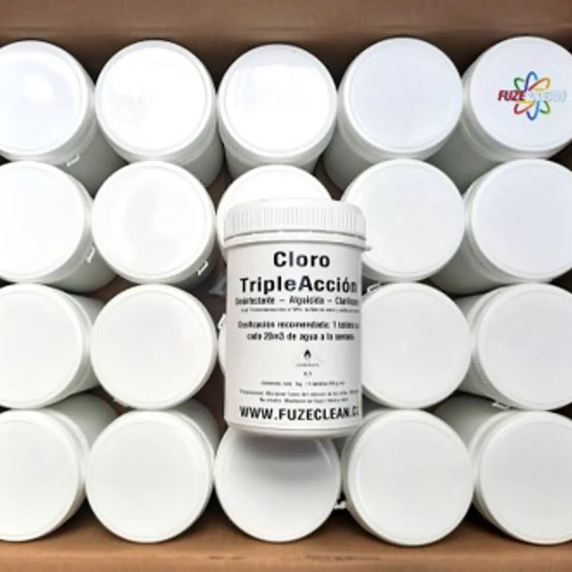 Cloro Triple Acción para piscina - Caja 20 Kg | FUZECLEAN 1