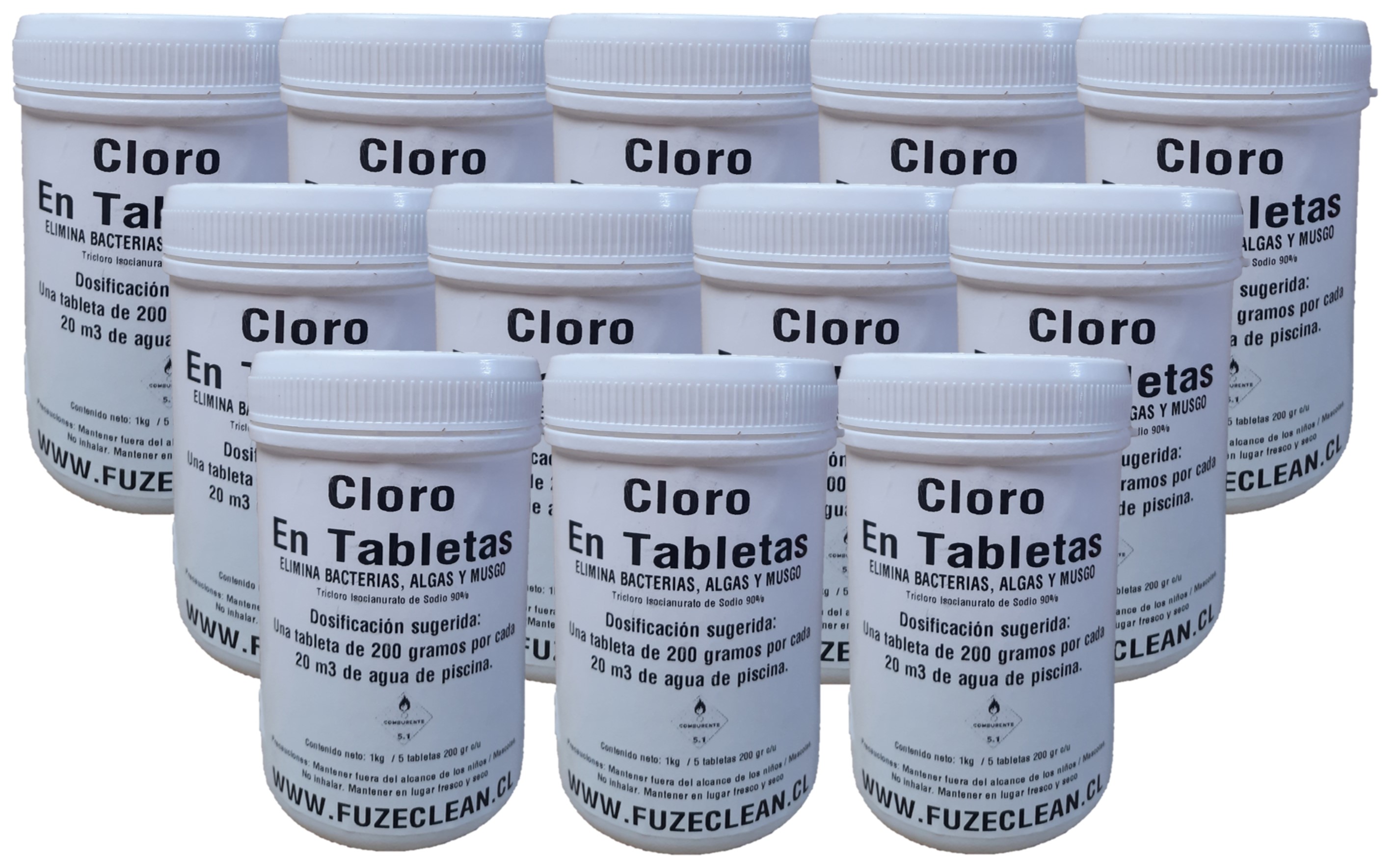 Cloro tableta para piscina Caja 12 kg