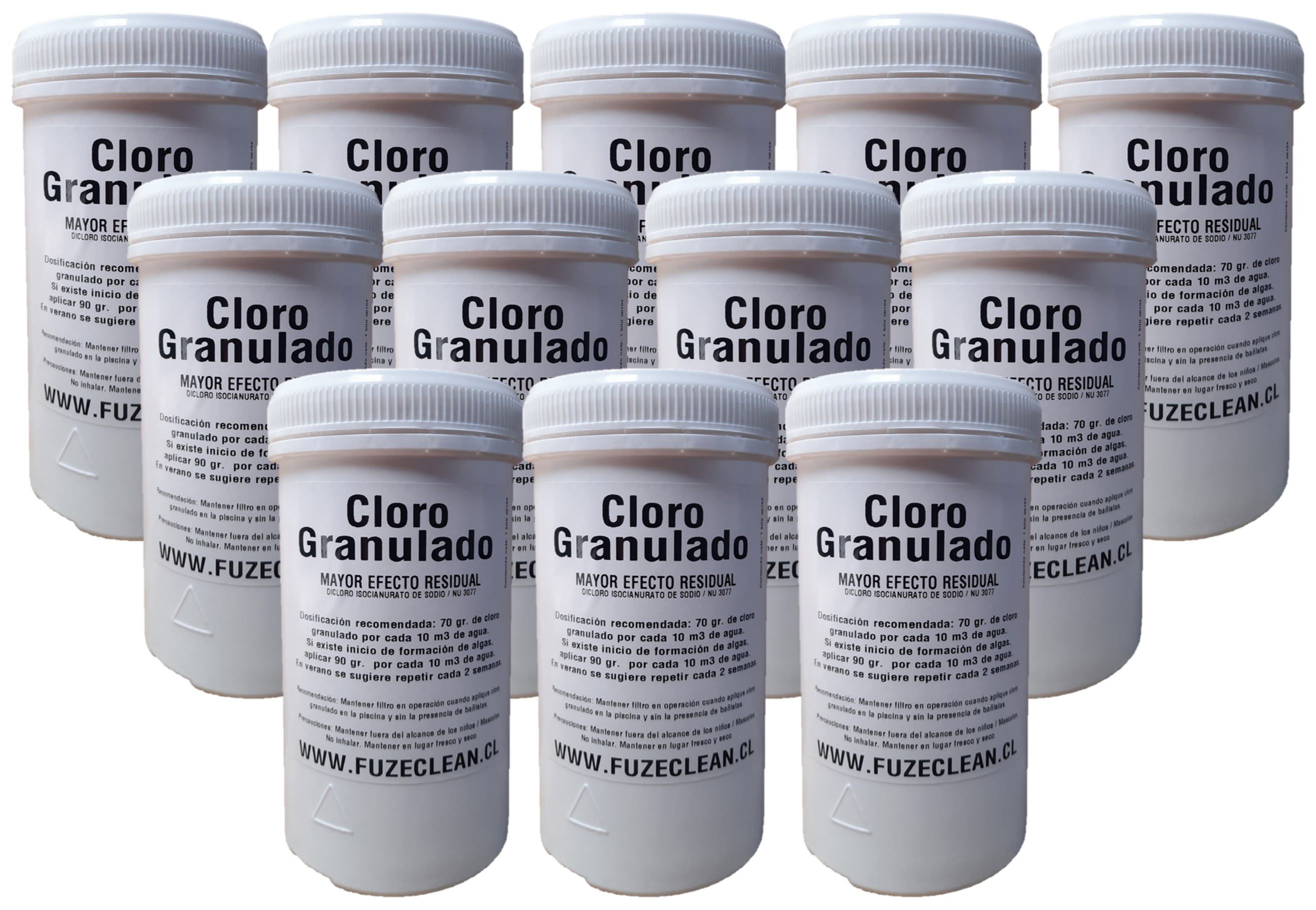 Cloro Granulado para piscina Pack 12 kg