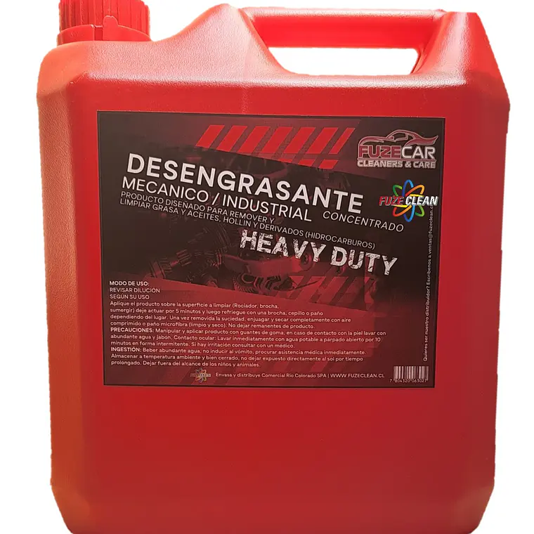 Desengrasante Industrial Mecánico Trabajo Pesado 5L | Limpia Motores y Maquinaria | FuzeClean 1
