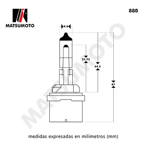 Ampolleta 880 Halogena STANDARD  Pack 10 und. - MATSUMOTO