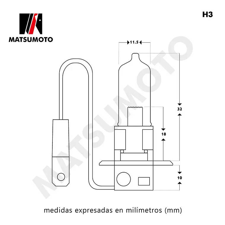 Ampolleta H3 Halogena COOL BLUE 2 Und. - MATSUMOTO 3