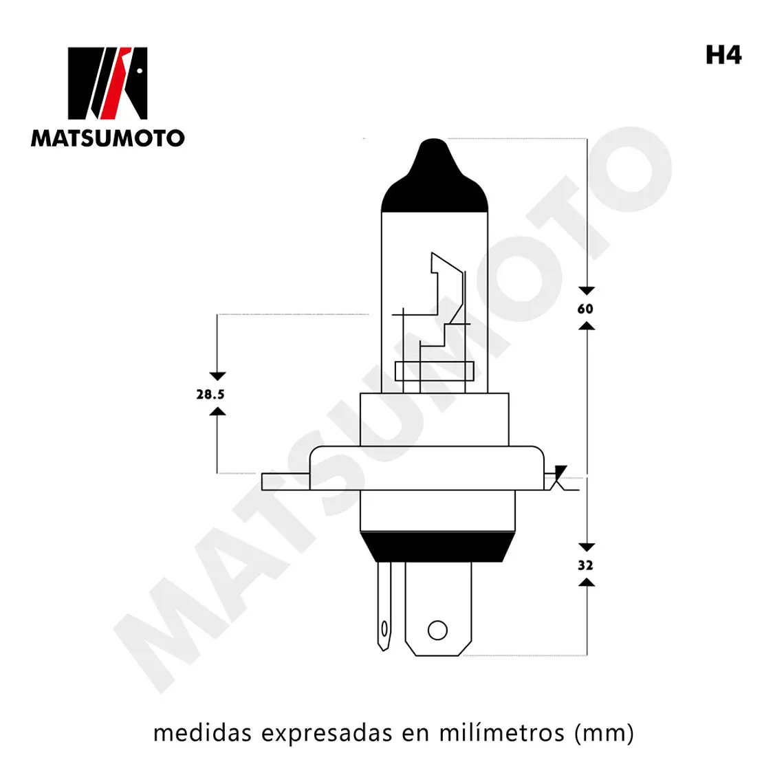 Ampolleta H4 Halogena COOL BLUE 2 UND - MATSUMOTO 3