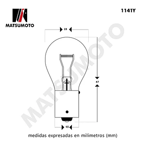 Ampolleta 1141 CLEAR  1 Contacto / Pata pareja - 10 und. - MATSUMOTO