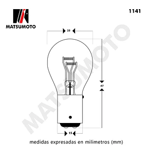 Ampolleta 1141Y - CLEAR  1 Contacto/ P.Dispareja  10 Und. - MATSUMOTO 