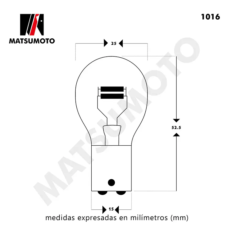 Ampolleta 1016Y-CLEAR / 2 Contacto-P. Dispareja 10 UND - MATSUMOTO 2