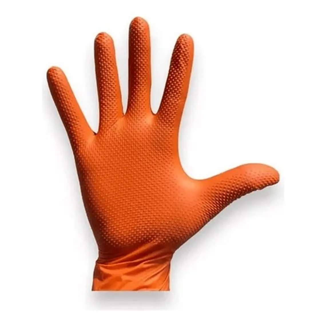 Guantes Nitrilo Texturizado Naranjo Profesional 50 UND. 2