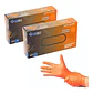 Guantes Nitrilo Texturizado Naranjo Profesional 50 UND. - Miniatura 1