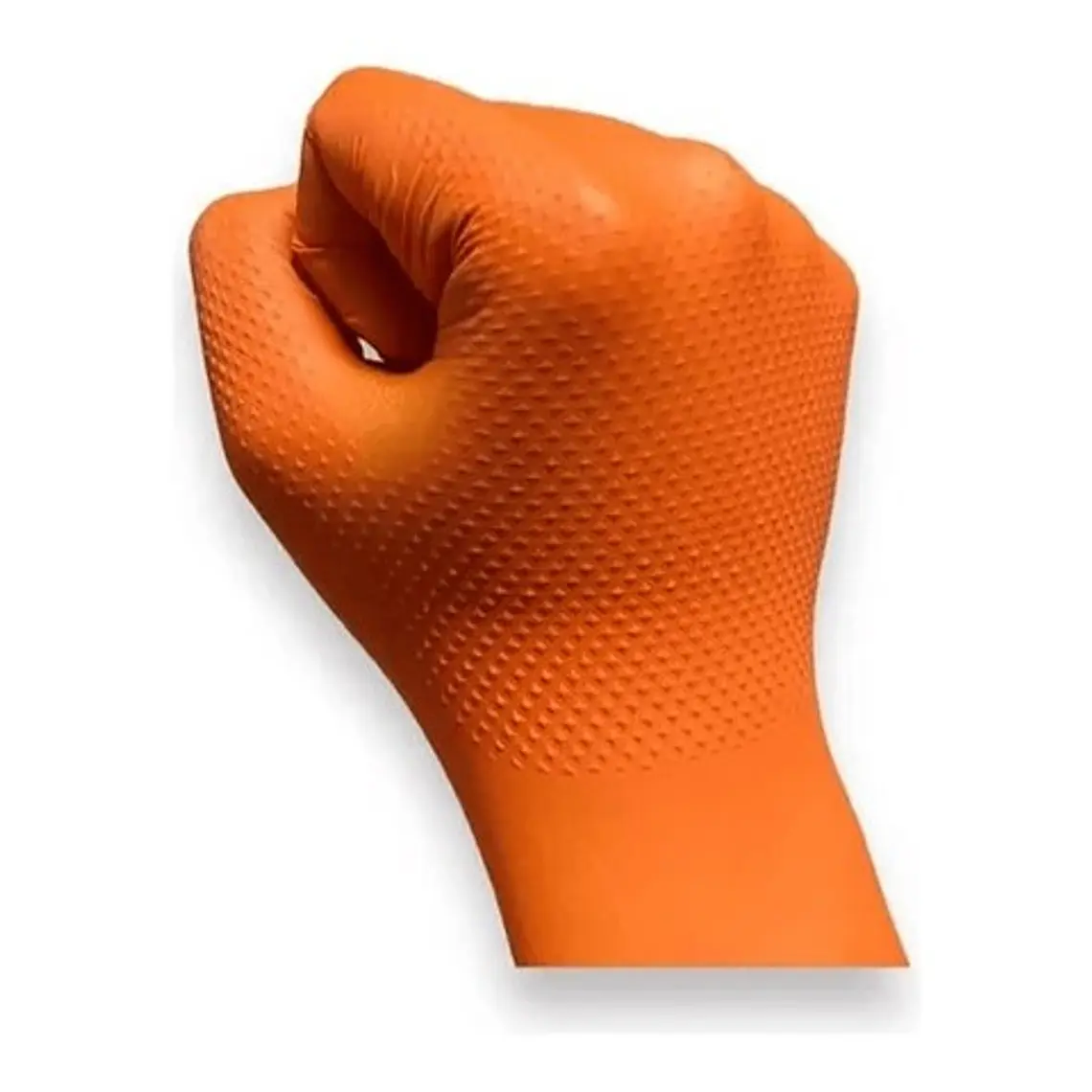Guantes Nitrilo Texturizado Naranjo Profesional 50 UND. 3
