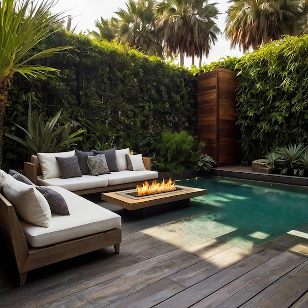 Piscina y Jardín