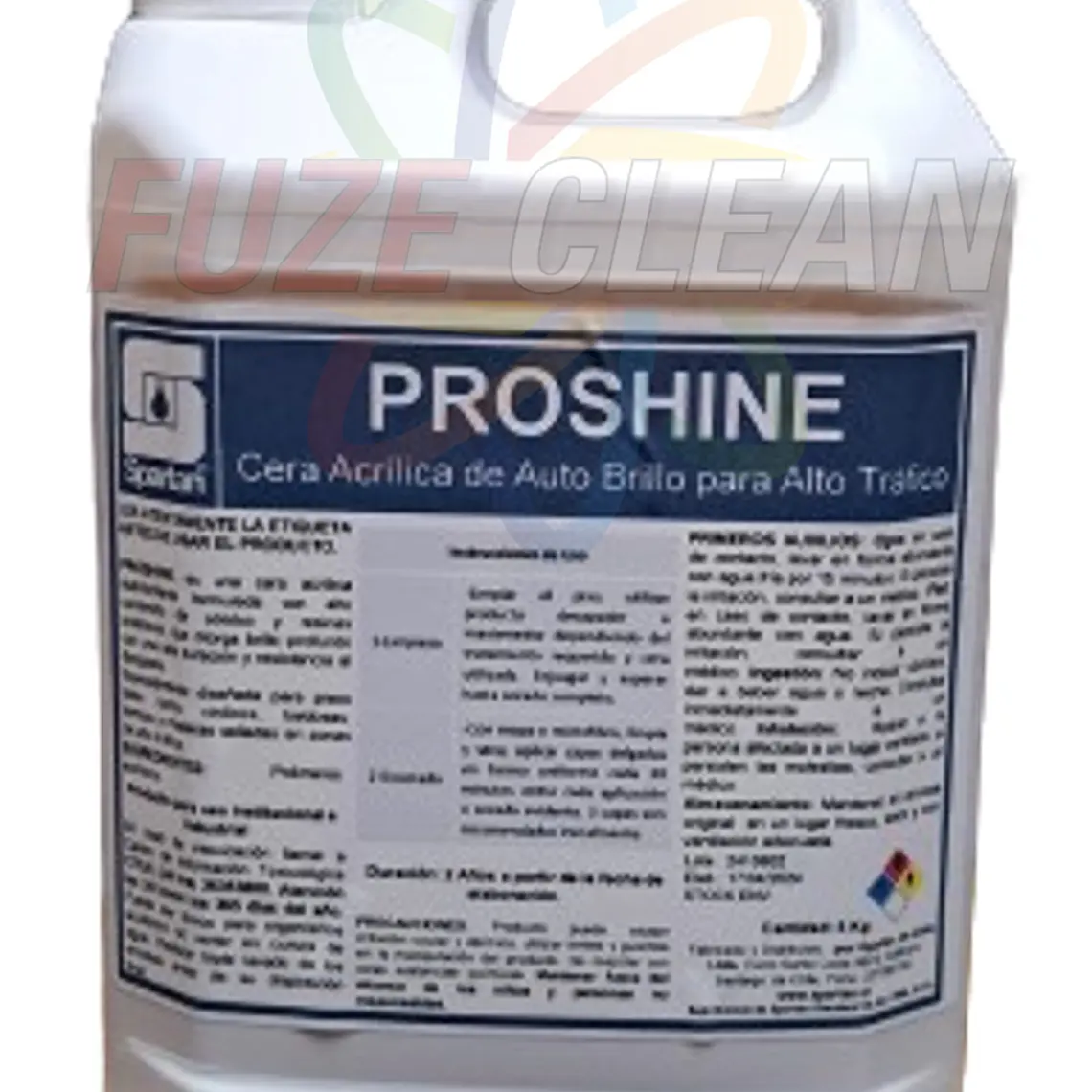 Cera Acrílica Incolora autobrillo de alto trafico  Proshine  5lts 1