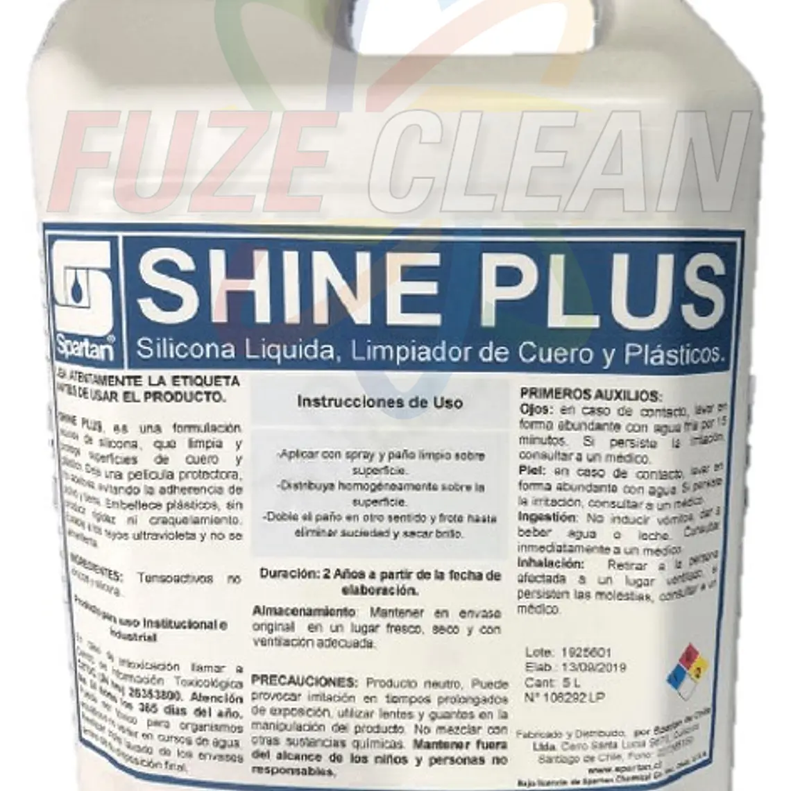 Silicona en Crema para Cuero, Vinilo y Plásticos Shine Plus Spartan 5 lts 1