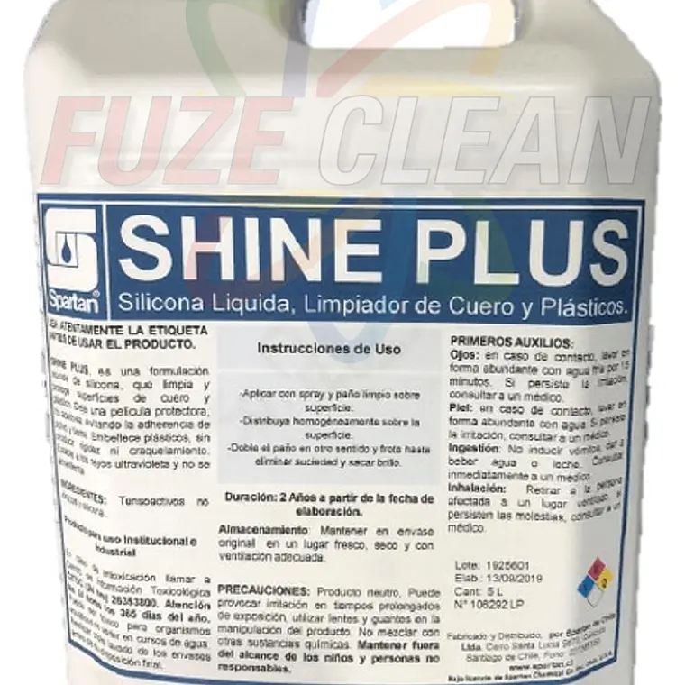 Silicona en Crema para Cuero, Vinilo y Plásticos Shine Plus Spartan 5 lts 1