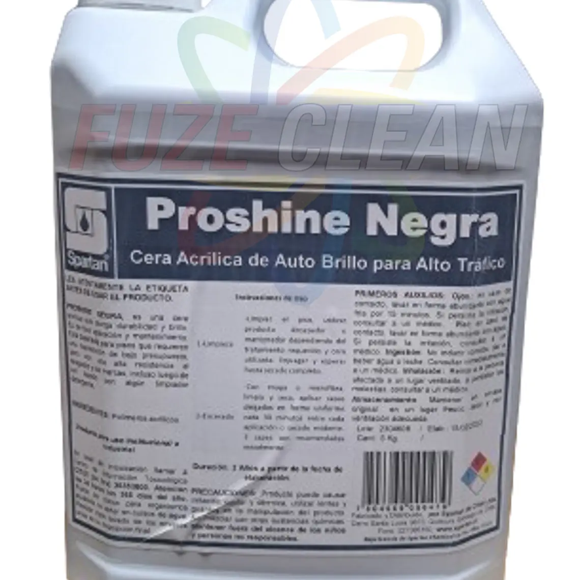 Cera Acrílica Negra autobrillo de alto trafico - Proshine negra 5 L 1