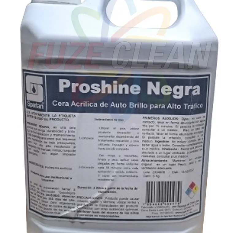 Cera Acrílica Negra autobrillo de alto trafico - Proshine negra 5 L 1