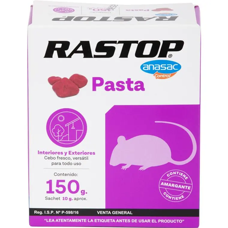 Venero para ratones / Raticida Rastop en pasta 150 GR  1