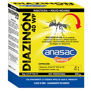 Insecticida para hormigas y rastreros  Diazinon 40 WP - 500 gr