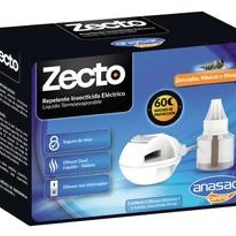 Difusor electrico + insecticida líquido Zecto Anasac 1
