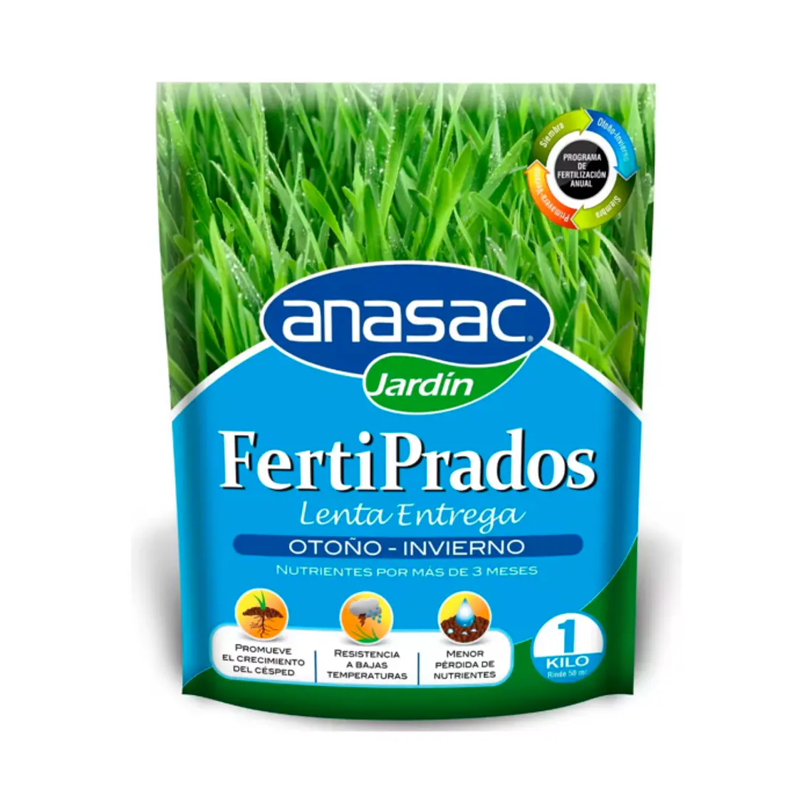 Fertilizante Ferti Prado ANASAC  OTOÑO-INVIERNO Entrega lenta 1 kg 1