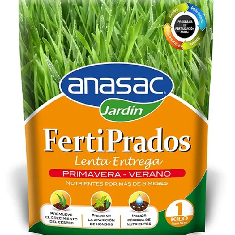 Fertilizante FERTI PRADO ANASAC PRIMAVERA-VERANO entrega lenta 1KG 1