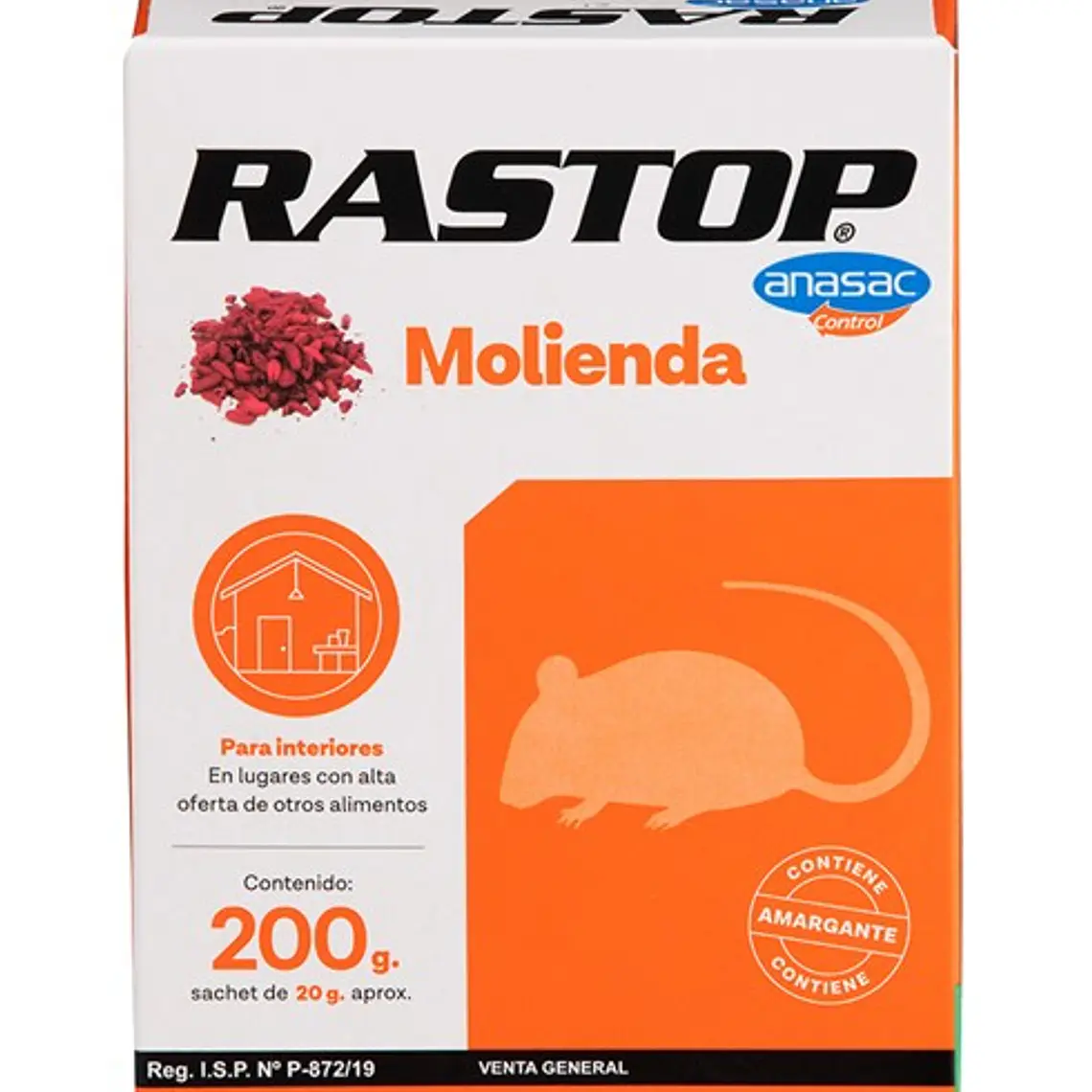 Veneno para ratones Rastop Molienda Toffee – 200 gramos 1