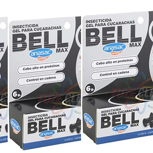 Veneno para cucarachas GEL CUCARACHICIDA BELL MAX -  PACK 3 UND