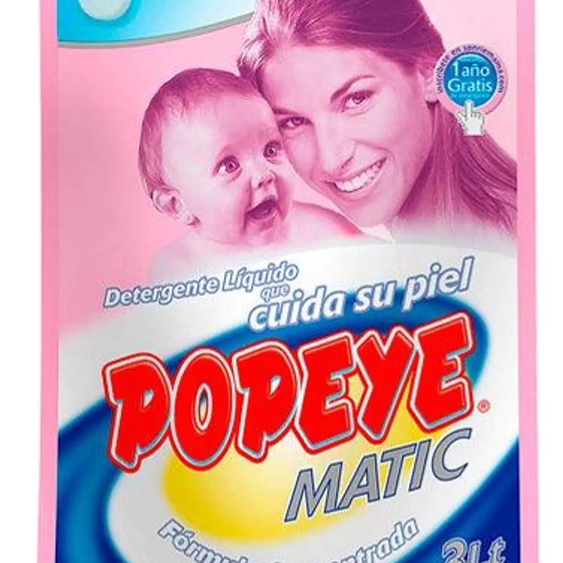 Detergente Líquido Popeye Bebé Hipoalergénico 3 Litros. 1