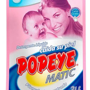 Detergente Líquido Popeye Bebé Hipoalergénico 3 Litros.