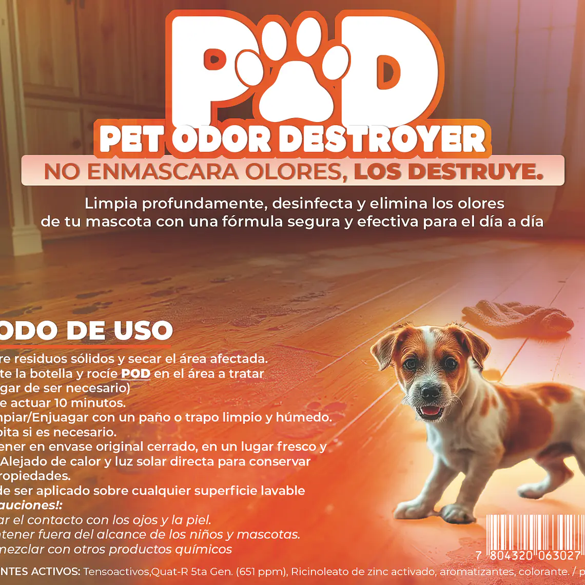 Limpiador, desinfectante y eliminador de Olores de Mascotas SUPERQUAT 3