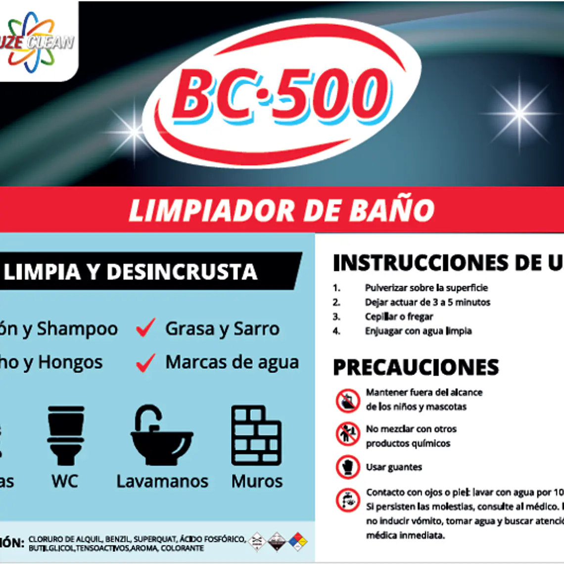 Limpiadador y desinfectante para baños BC-500  3